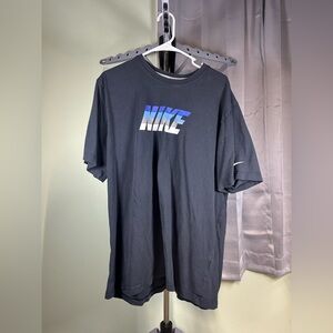Nike Black and Blue Short Sleeve Tee